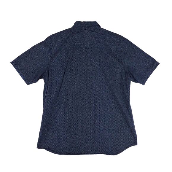 COLOURS Alexander Julian Men's L Short Sleeve Navy Floral Button Down Shirt Y2K - Picture 2 of 5
